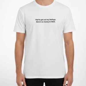 THESTYLEANIMAL Graphic Tee White Mens Small S Quote Minimalist Cotton